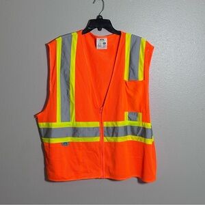 Pyramex High Visibility Safety Vest Orange Reflective Sleeveless size 2XL‎